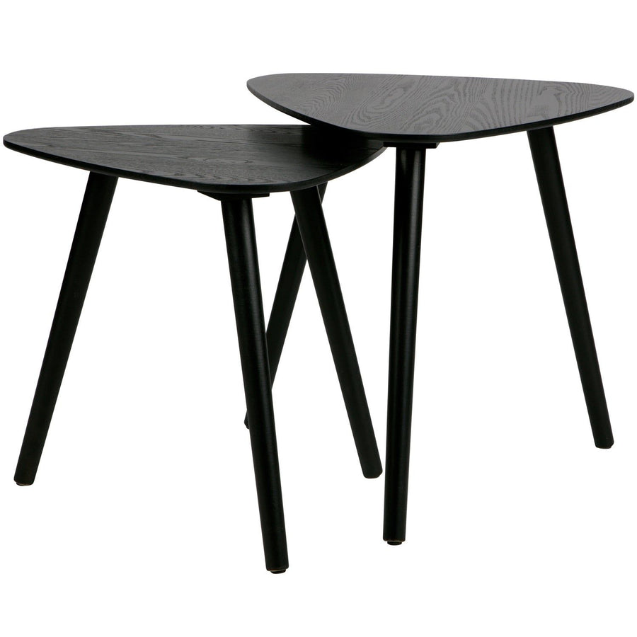 NILA BIJZETTAFELS HOUT ZWART - SET VAN 2 (set of 3)