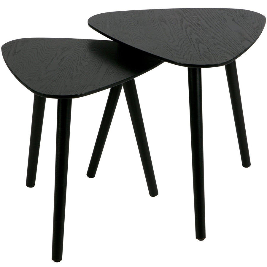 NILA BIJZETTAFELS HOUT ZWART - SET VAN 2 (set of 3)