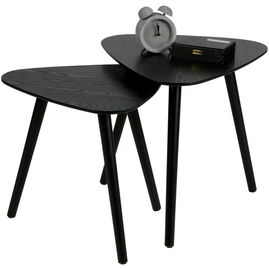 NILA BIJZETTAFELS HOUT ZWART - SET VAN 2 (set of 3)