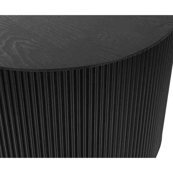 SANNE BIJZETTAFEL MDF ROND ZWART