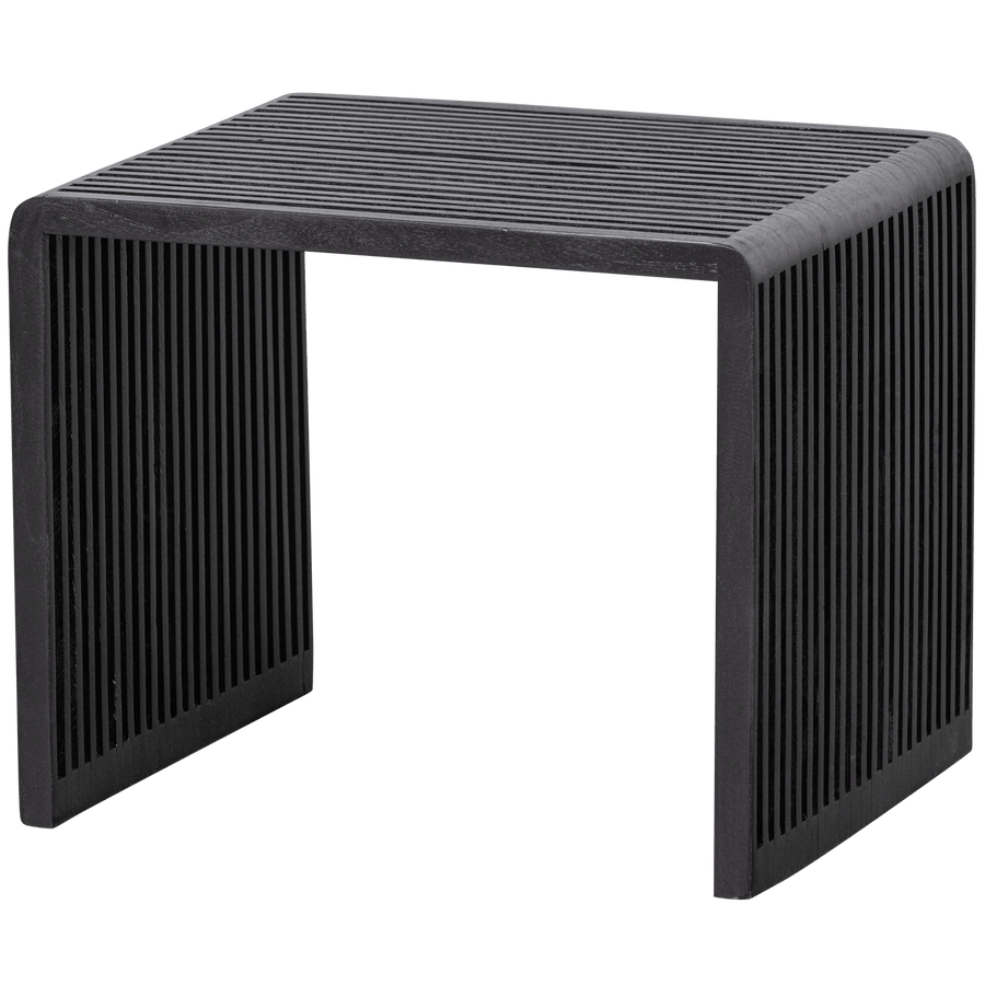 WILLA BIJZETTAFELS RECYCLED TEAK ZWART - SET VAN 2