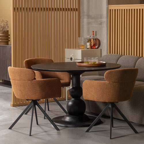 BLANCO EETTAFEL O120 CM MANGO DIEPZWART