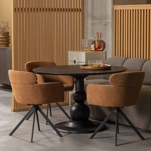 BLANCO EETTAFEL O120 CM MANGO DIEPZWART