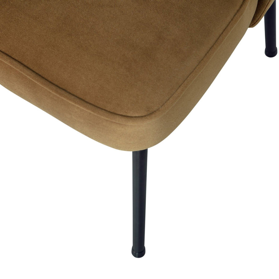VOGUE EETKAMERSTOEL VELVET HONINGGEEL (set of 2)