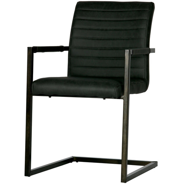 BAS EETKAMERSTOEL PU ANTRACIET (set of 2)