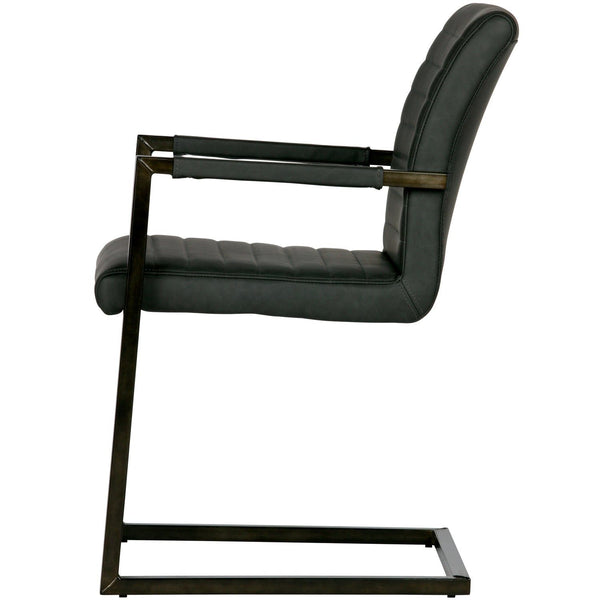 BAS EETKAMERSTOEL PU ANTRACIET (set of 2)