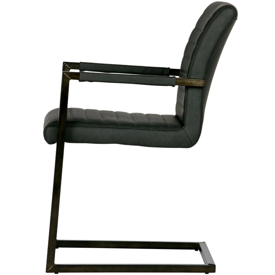 BAS EETKAMERSTOEL PU ANTRACIET (set of 2)