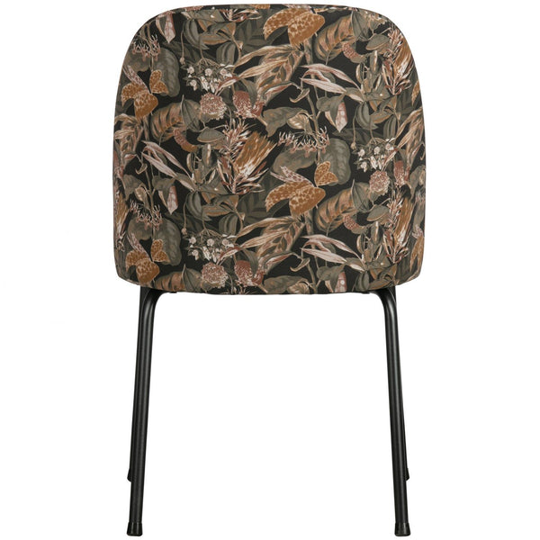 VOGUE EETKAMERSTOEL VELVET BOUQUET ZWART (set of 2)