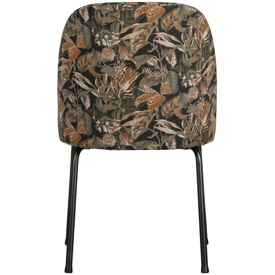 VOGUE EETKAMERSTOEL VELVET BOUQUET ZWART (set of 2)