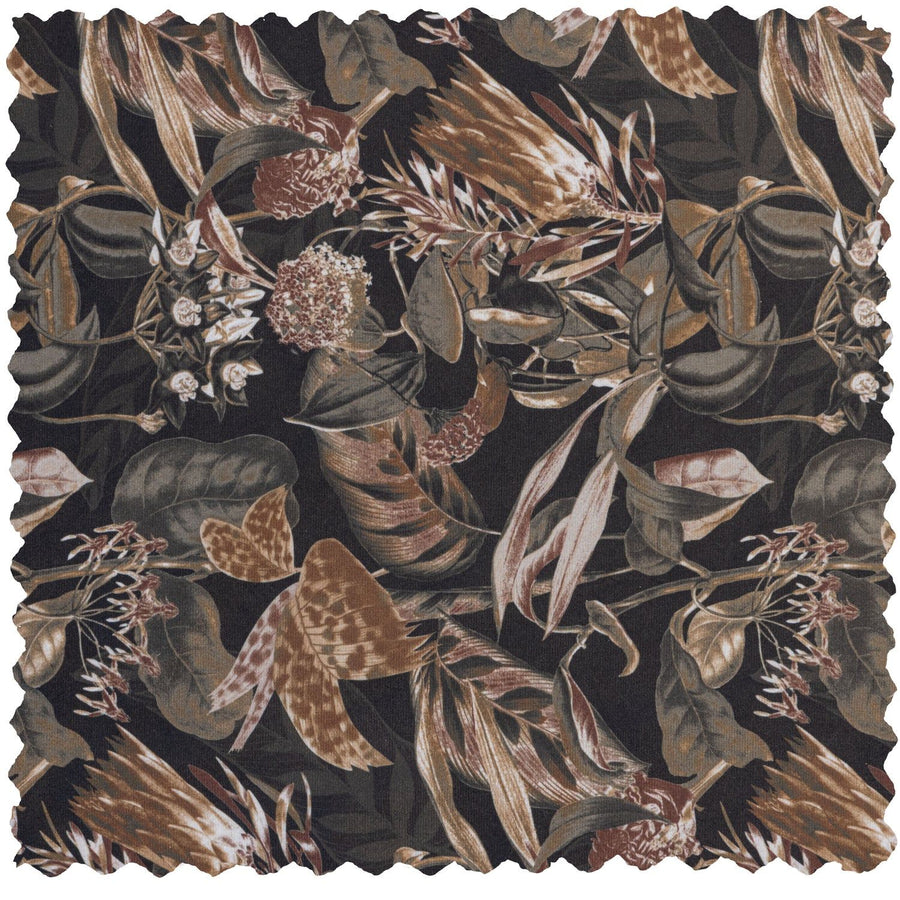 VOGUE EETKAMERSTOEL VELVET BOUQUET ZWART (set of 2)