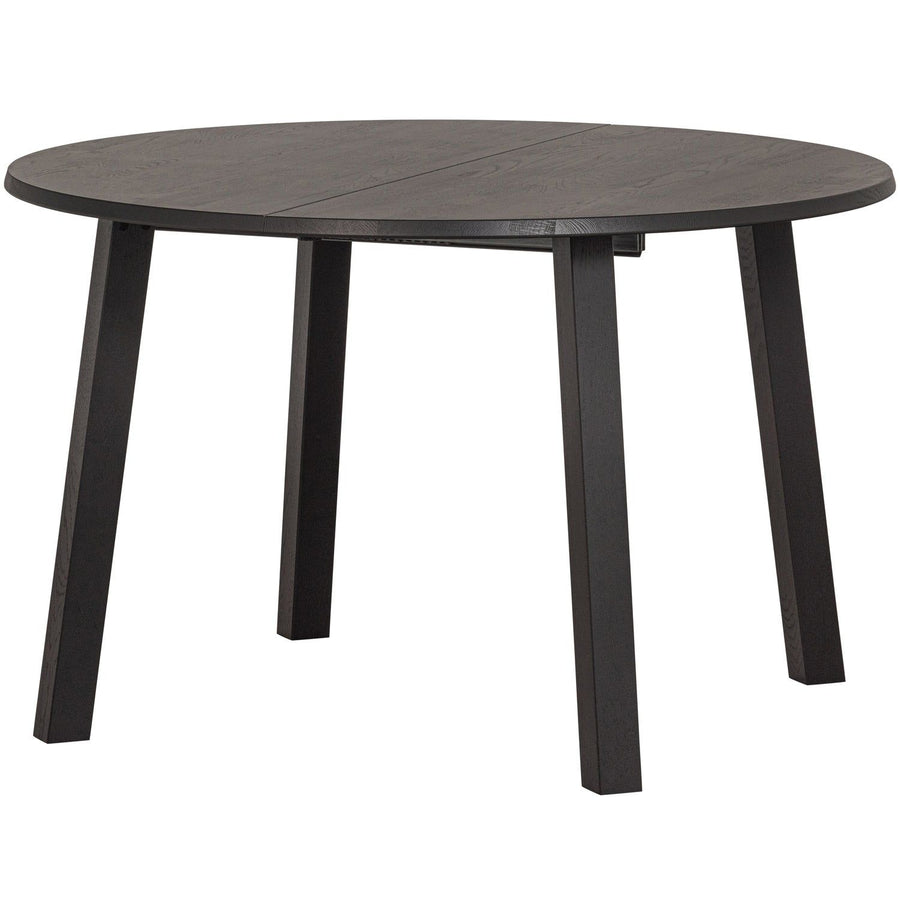 LANGE JAN UITSCHUIFBARE EETTAFEL ROND EIKEN BLACKNIGHT [fsc]