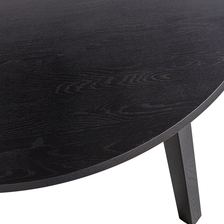 LANGE JAN UITSCHUIFBARE EETTAFEL ROND EIKEN BLACKNIGHT [fsc]