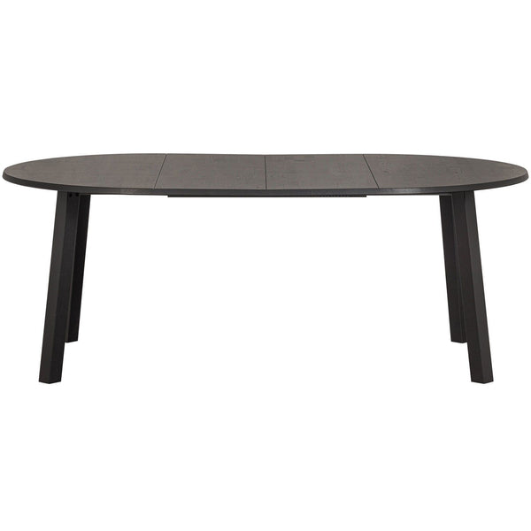 LANGE JAN UITSCHUIFBARE EETTAFEL ROND EIKEN BLACKNIGHT [fsc]