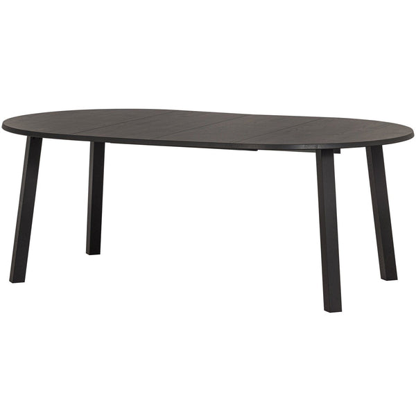 LANGE JAN UITSCHUIFBARE EETTAFEL ROND EIKEN BLACKNIGHT [fsc]