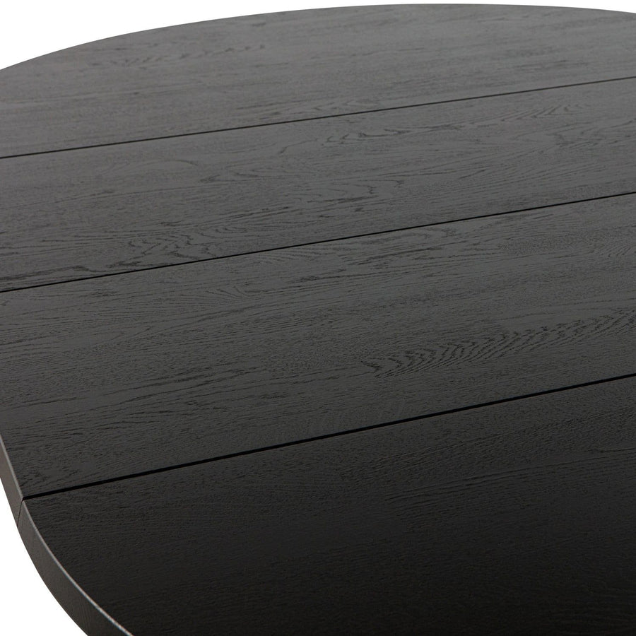 LANGE JAN UITSCHUIFBARE EETTAFEL ROND EIKEN BLACKNIGHT [fsc]