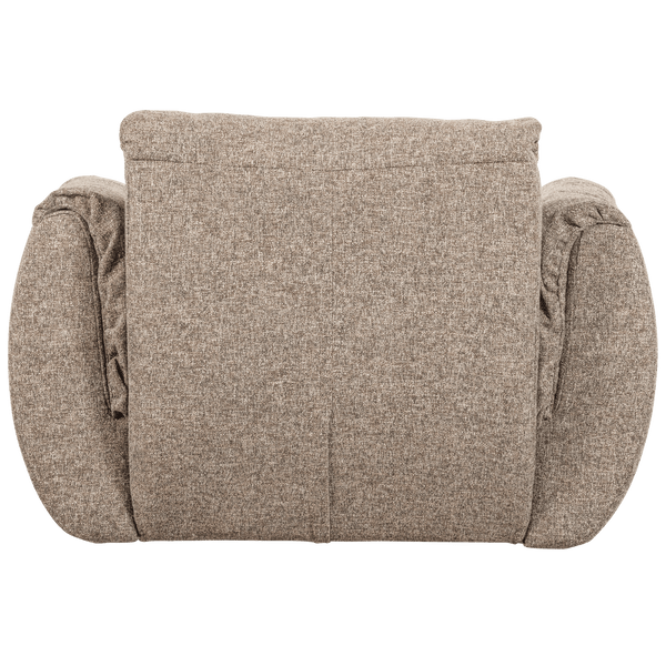 BAGGY DRAAIFAUTEUIL GEWEVEN STOF BRUIN MELANGE