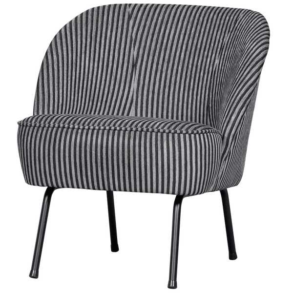 VOGUE FAUTEUIL STREEP ZWART/GRIJS