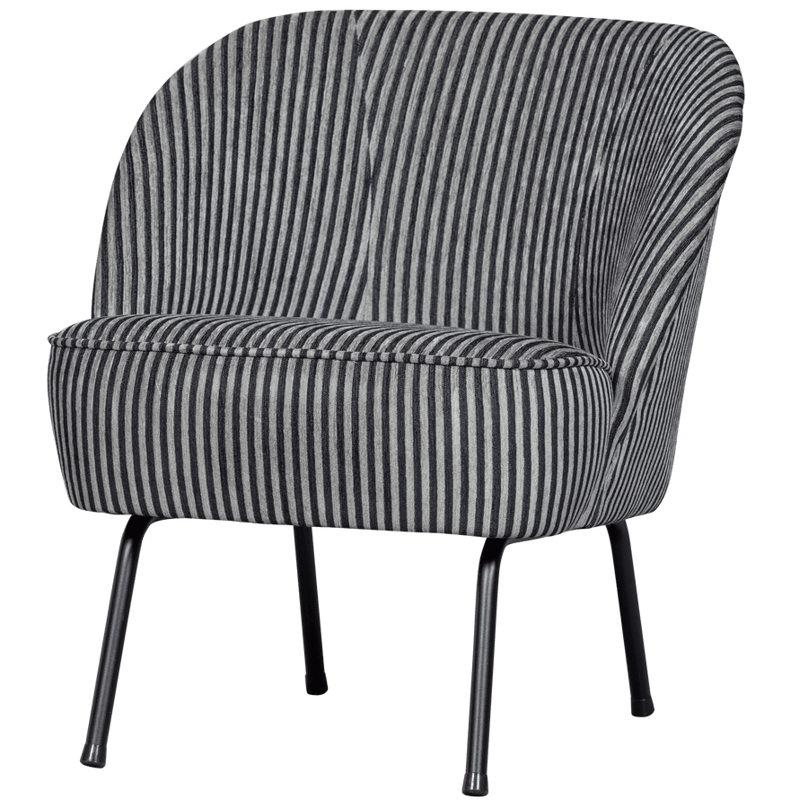 VOGUE FAUTEUIL STREEP ZWART/GRIJS