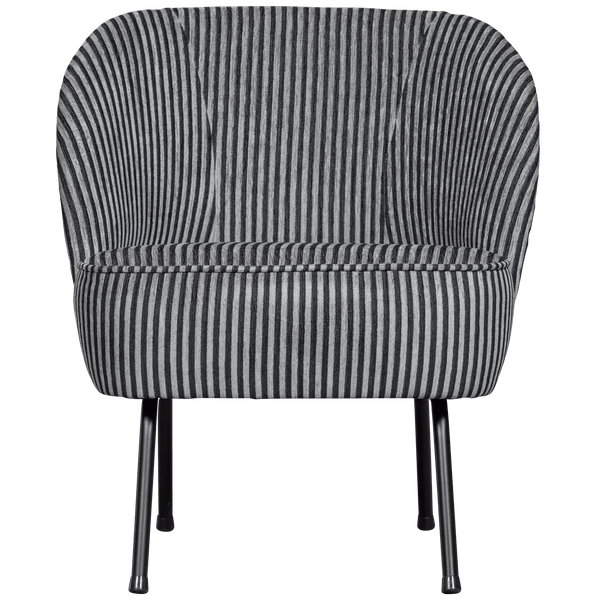 VOGUE FAUTEUIL STREEP ZWART/GRIJS