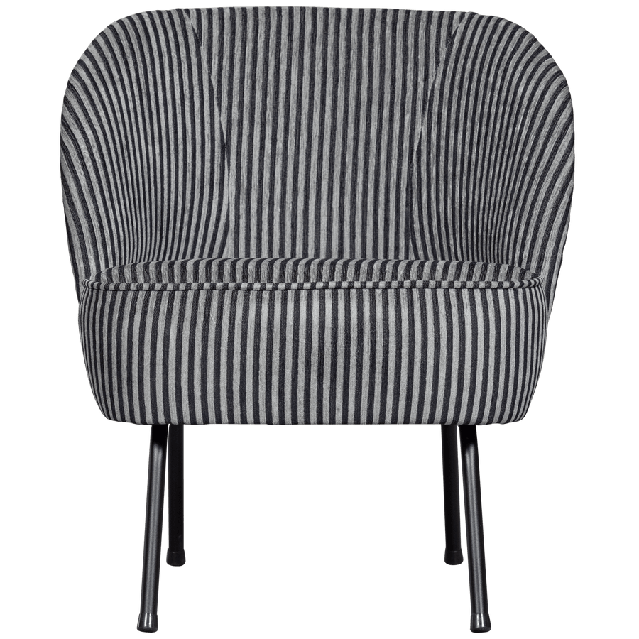 VOGUE FAUTEUIL STREEP ZWART/GRIJS