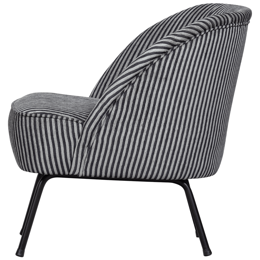 VOGUE FAUTEUIL STREEP ZWART/GRIJS