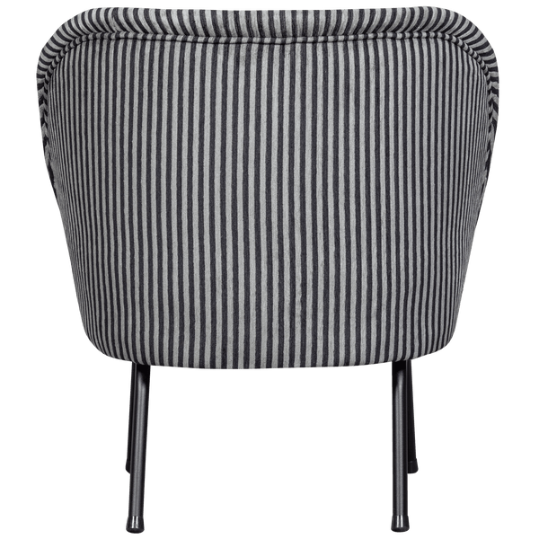 VOGUE FAUTEUIL STREEP ZWART/GRIJS