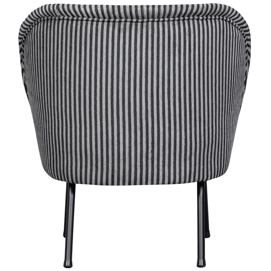 VOGUE FAUTEUIL STREEP ZWART/GRIJS
