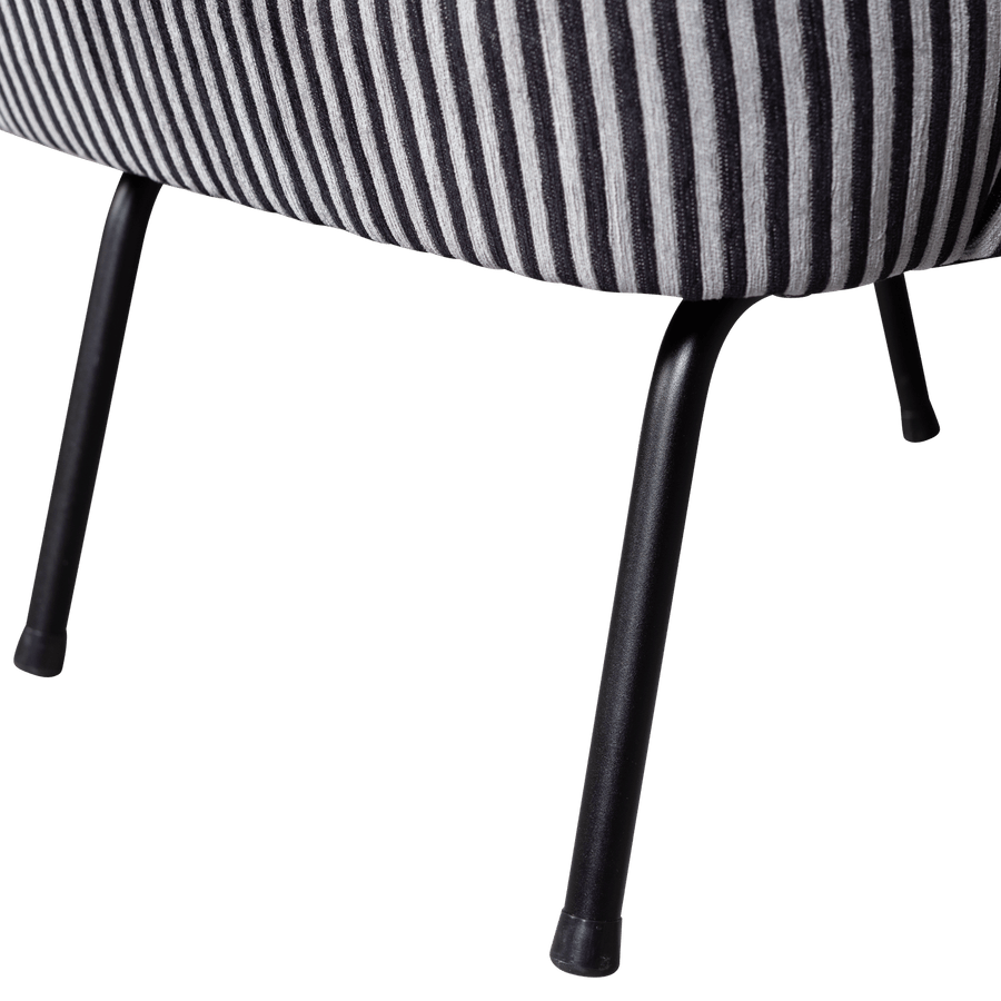 VOGUE FAUTEUIL STREEP ZWART/GRIJS