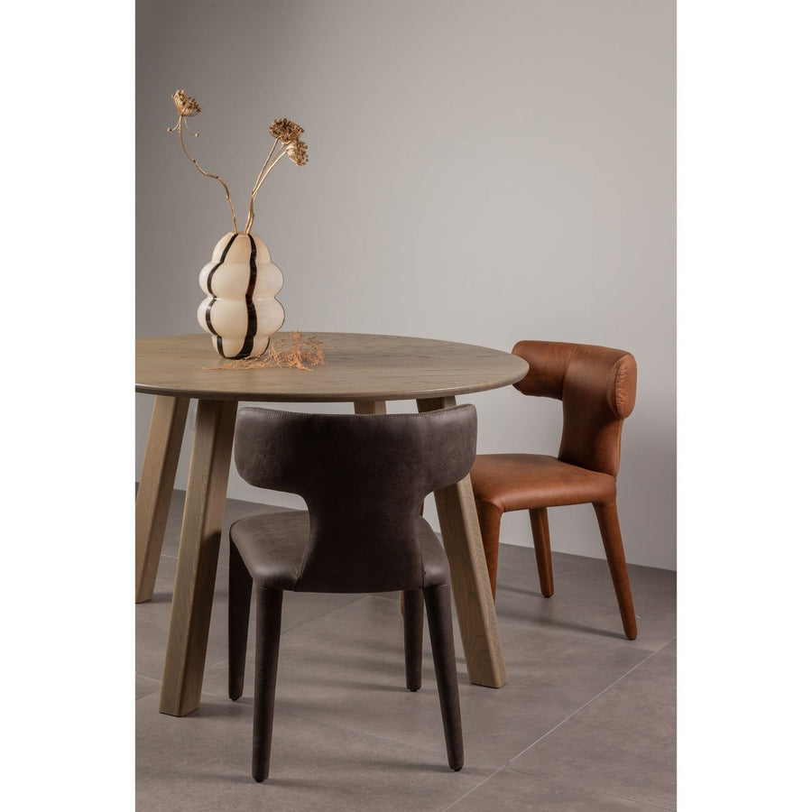 NOBLE EETKAMERSTOEL LEERLOOK COGNAC (set of 2)