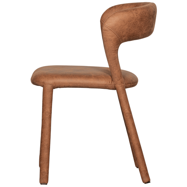 NOBLE EETKAMERSTOEL LEERLOOK COGNAC (set of 2)