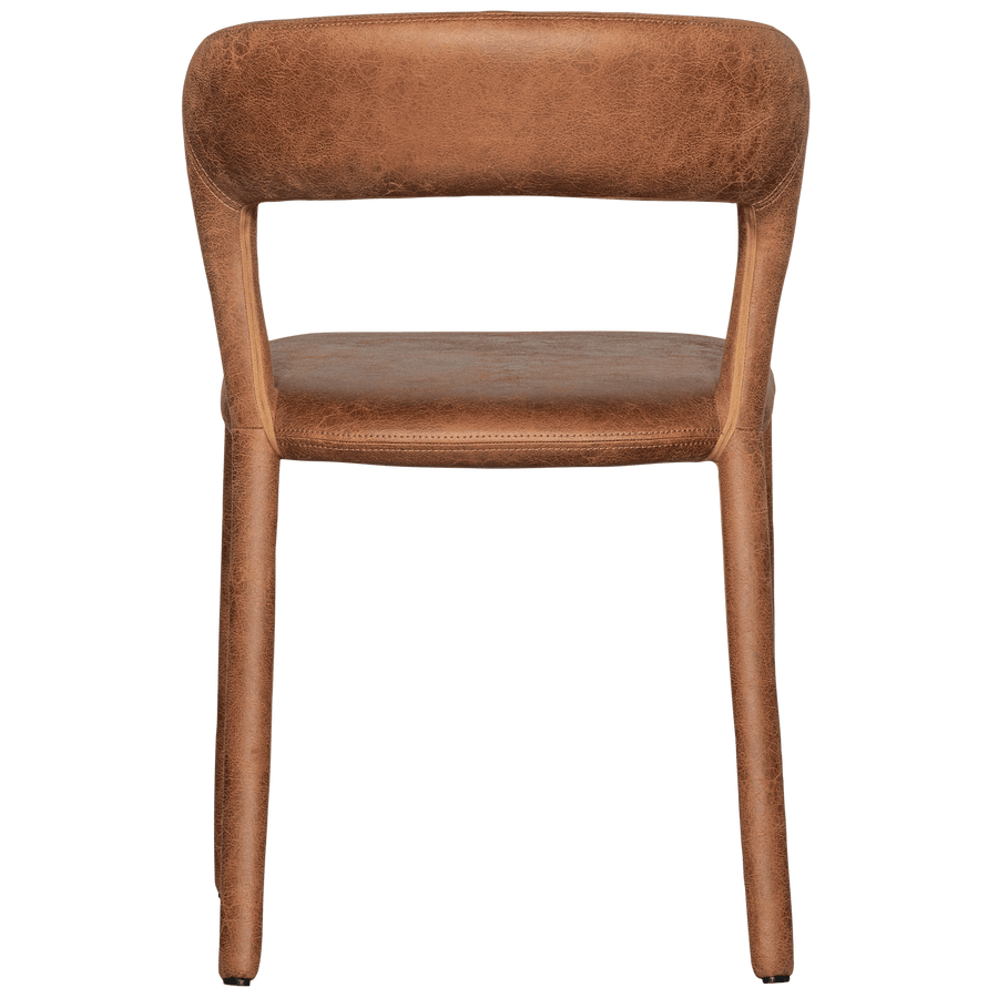 NOBLE EETKAMERSTOEL LEERLOOK COGNAC (set of 2)