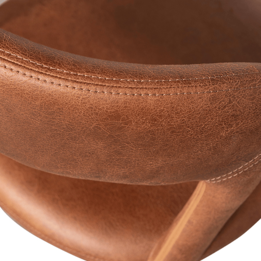 NOBLE EETKAMERSTOEL LEERLOOK COGNAC (set of 2)