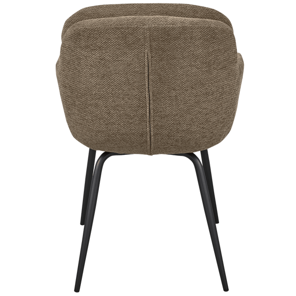RUNA EETKAMERSTOEL CHENILLE DONKERZAND (set of 2)