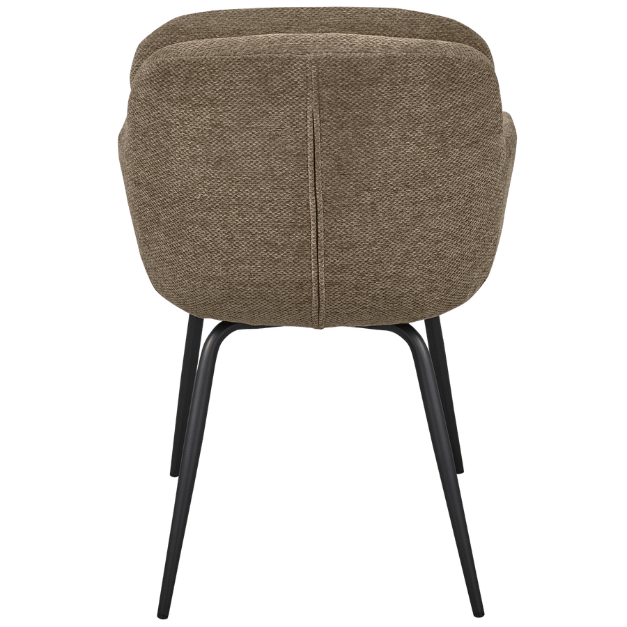 RUNA EETKAMERSTOEL CHENILLE DONKERZAND (set of 2)