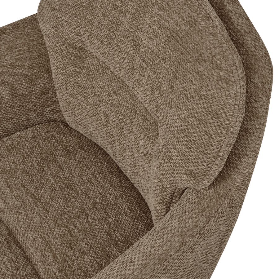 RUNA EETKAMERSTOEL CHENILLE DONKERZAND (set of 2)