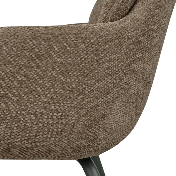 RUNA EETKAMERSTOEL CHENILLE DONKERZAND (set of 2)