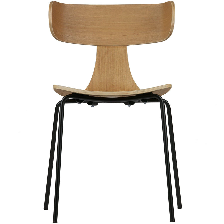 FORM HOUTEN STOEL MET METALEN POOT NATUREL (set of 2)