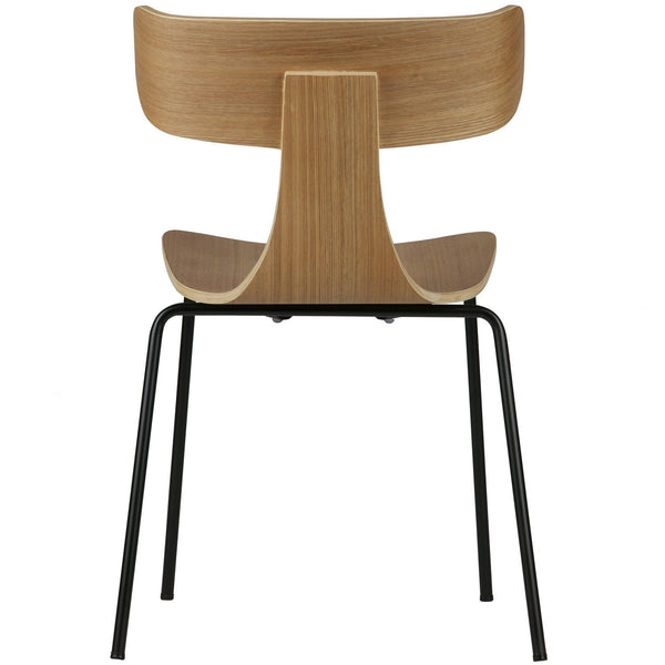 FORM HOUTEN STOEL MET METALEN POOT NATUREL (set of 2)