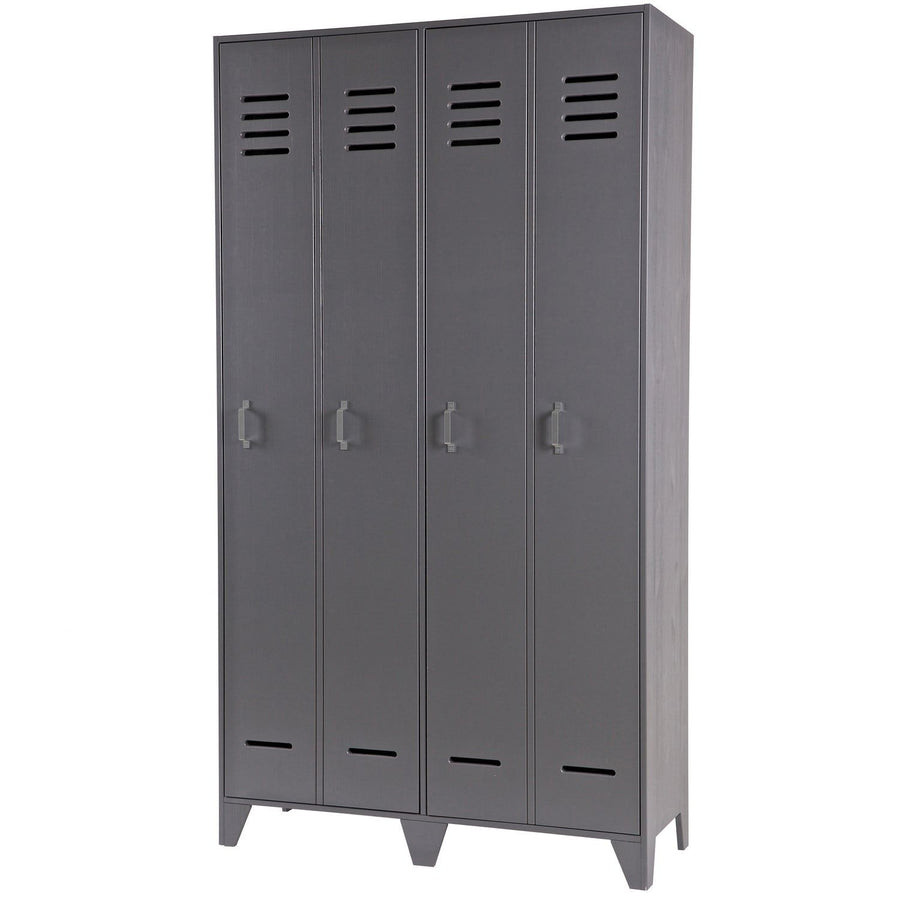 STIJN HOOG 2-DEURS LOCKERKAST STEEL GREY [fsc]