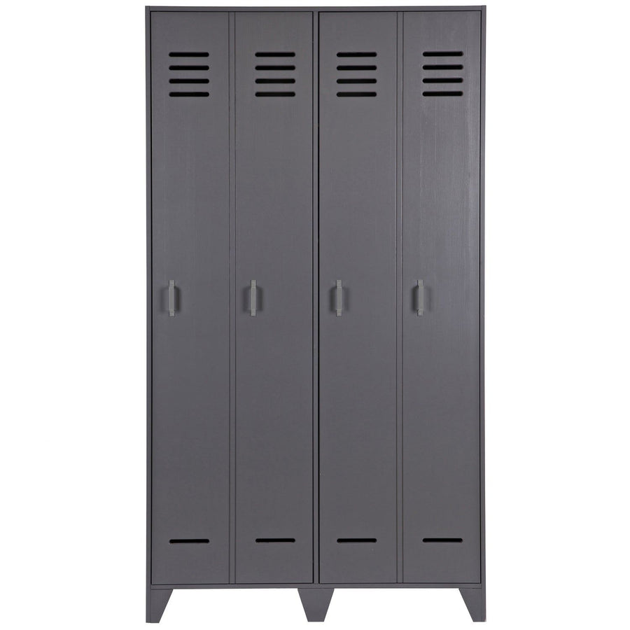 STIJN HOOG 2-DEURS LOCKERKAST STEEL GREY [fsc]