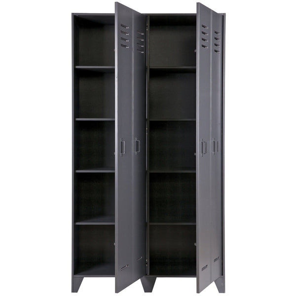 STIJN HOOG 2-DEURS LOCKERKAST STEEL GREY [fsc]