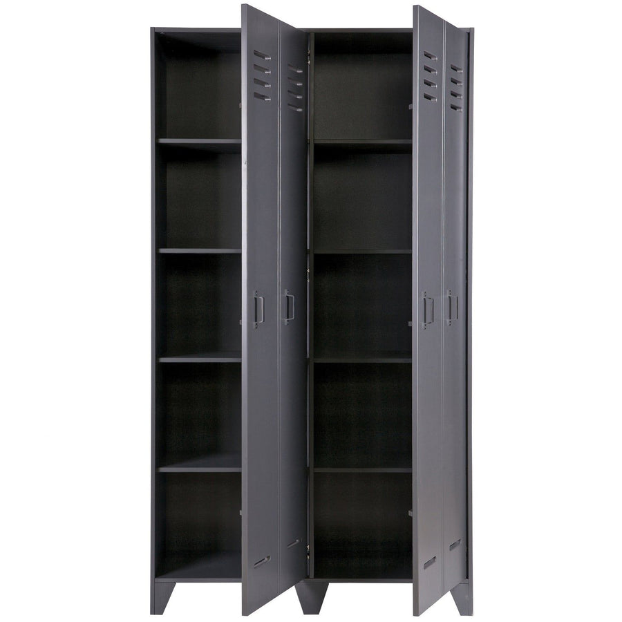 STIJN HOOG 2-DEURS LOCKERKAST STEEL GREY [fsc]