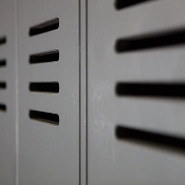 STIJN HOOG 2-DEURS LOCKERKAST STEEL GREY [fsc]