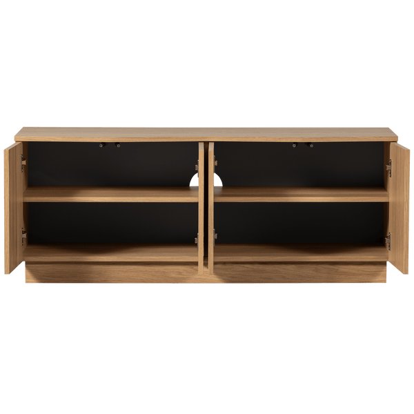 ZUMA TV MEUBEL 133 CM EIKEN FINEER TRANSPARANT [fsc]