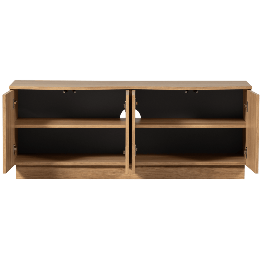 ZUMA TV MEUBEL 133 CM EIKEN FINEER TRANSPARANT [fsc]