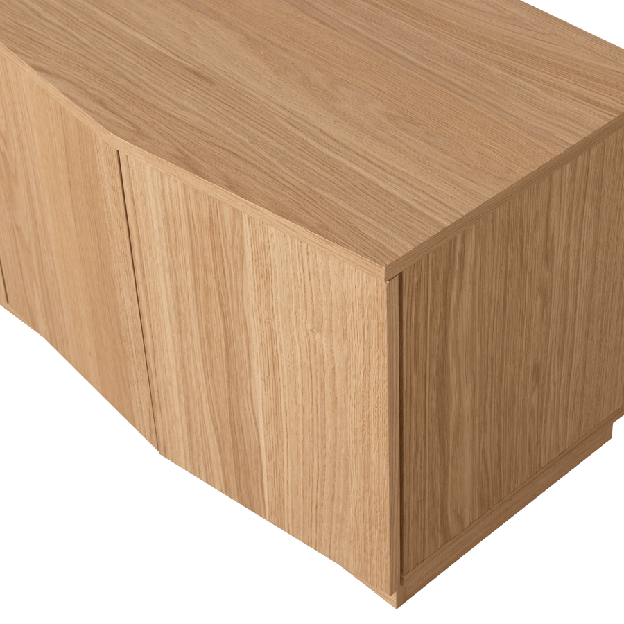 ZUMA TV MEUBEL 133 CM EIKEN FINEER TRANSPARANT [fsc]