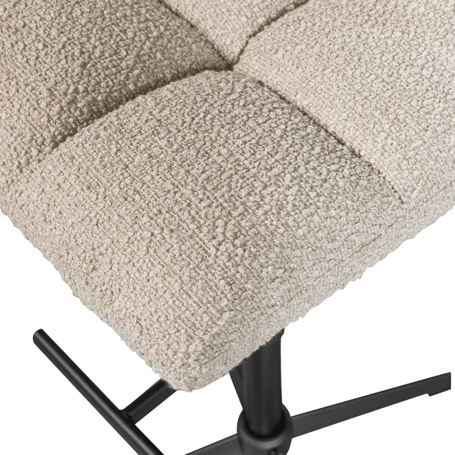 VINNY DRAAIBARE BARSTOEL BOUCLE ZAND (set of 2)