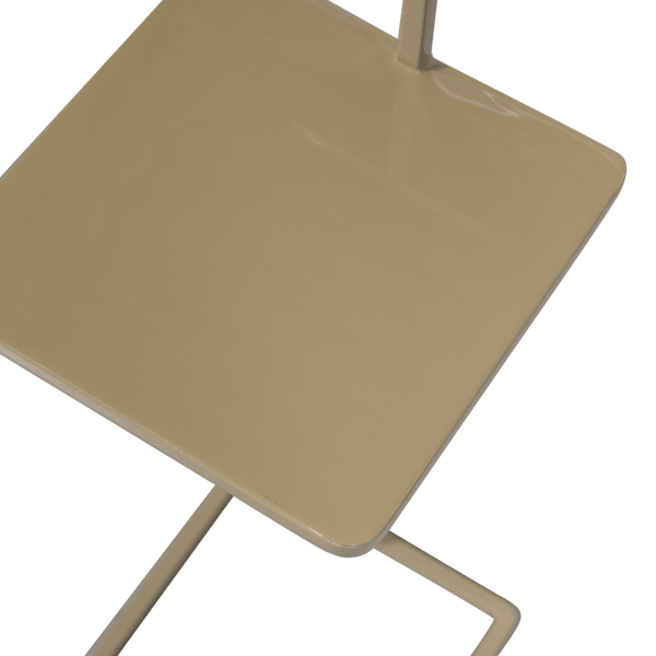 TOSTE BIJZETTAFEL METAAL DONKERZAND (set of 2)