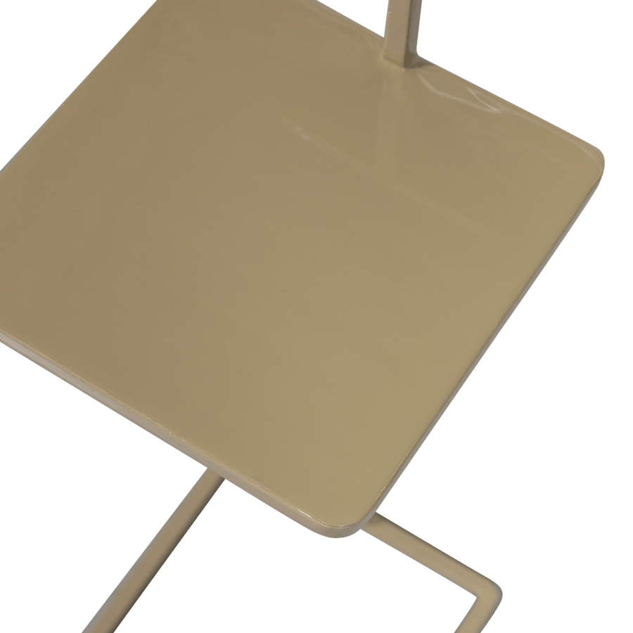 TOSTE BIJZETTAFEL METAAL DONKERZAND (set of 2)
