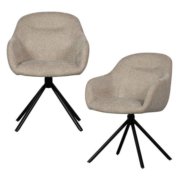GRANT-JAKI EETKAMERSTOEL ZAND (set of 2)